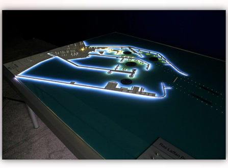 interactive models qatar touchscreen