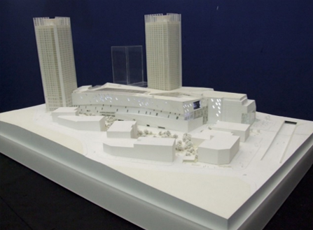 building maquettes doha monochrome